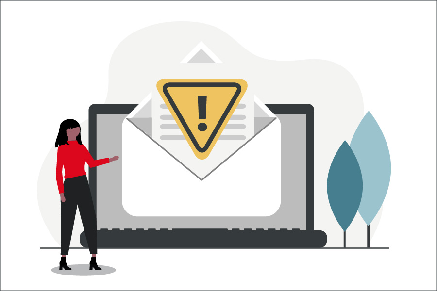 Illustration of email fraud